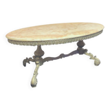 Table basse en marbre et laiton