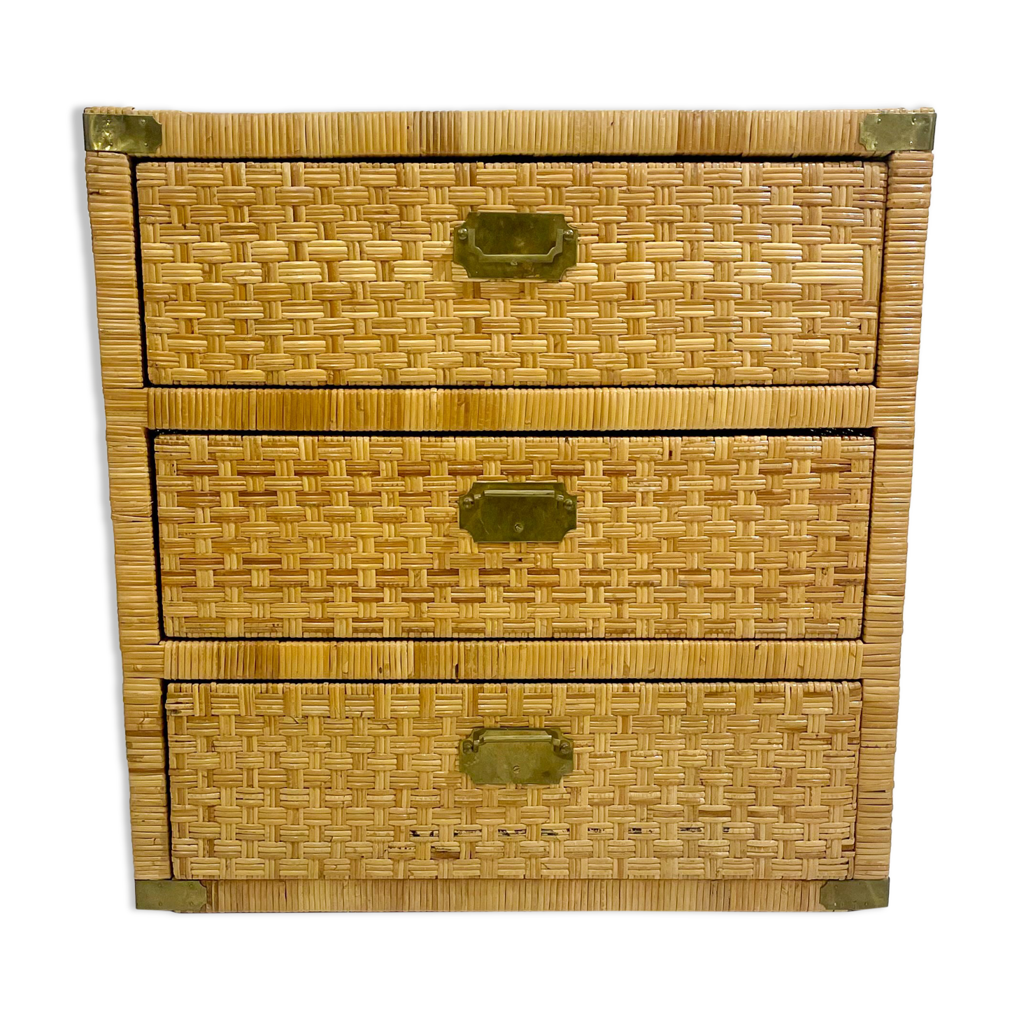 Mid-Century Modern Dresser, Rattan