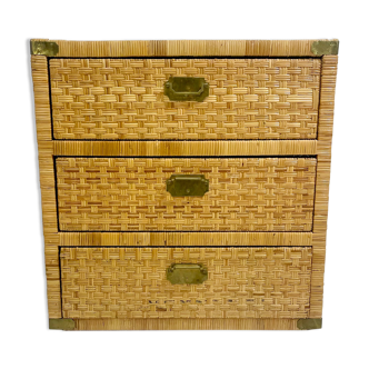 Mid-Century Modern Dresser, Rattan