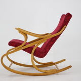 1970s Beech Rocking Chair by Ton, Czechoslovakia