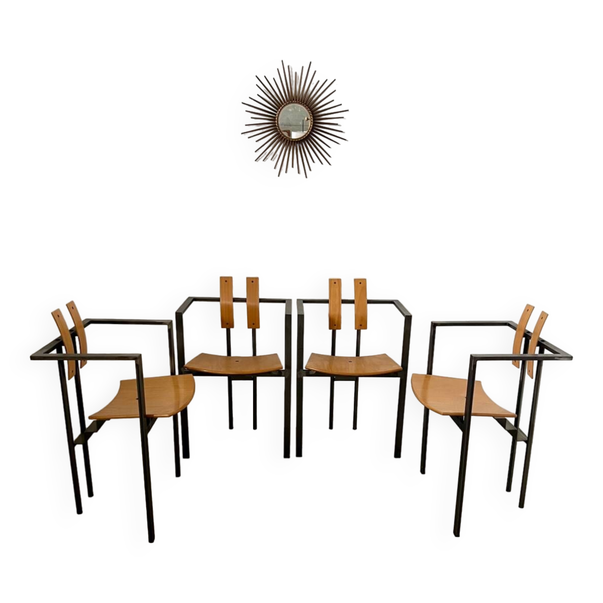 4 old raw design chairs Karl Friedrich Forster model Trix KFF postmodern 70s/80s