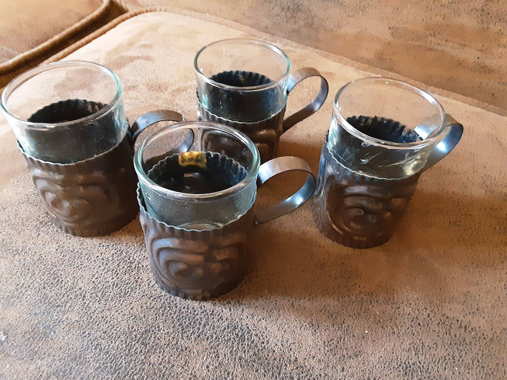 Set of 4 original digestive glasses