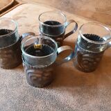 Set of 4 original digestive glasses