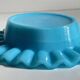 Vintage blue opaline glass ashtray