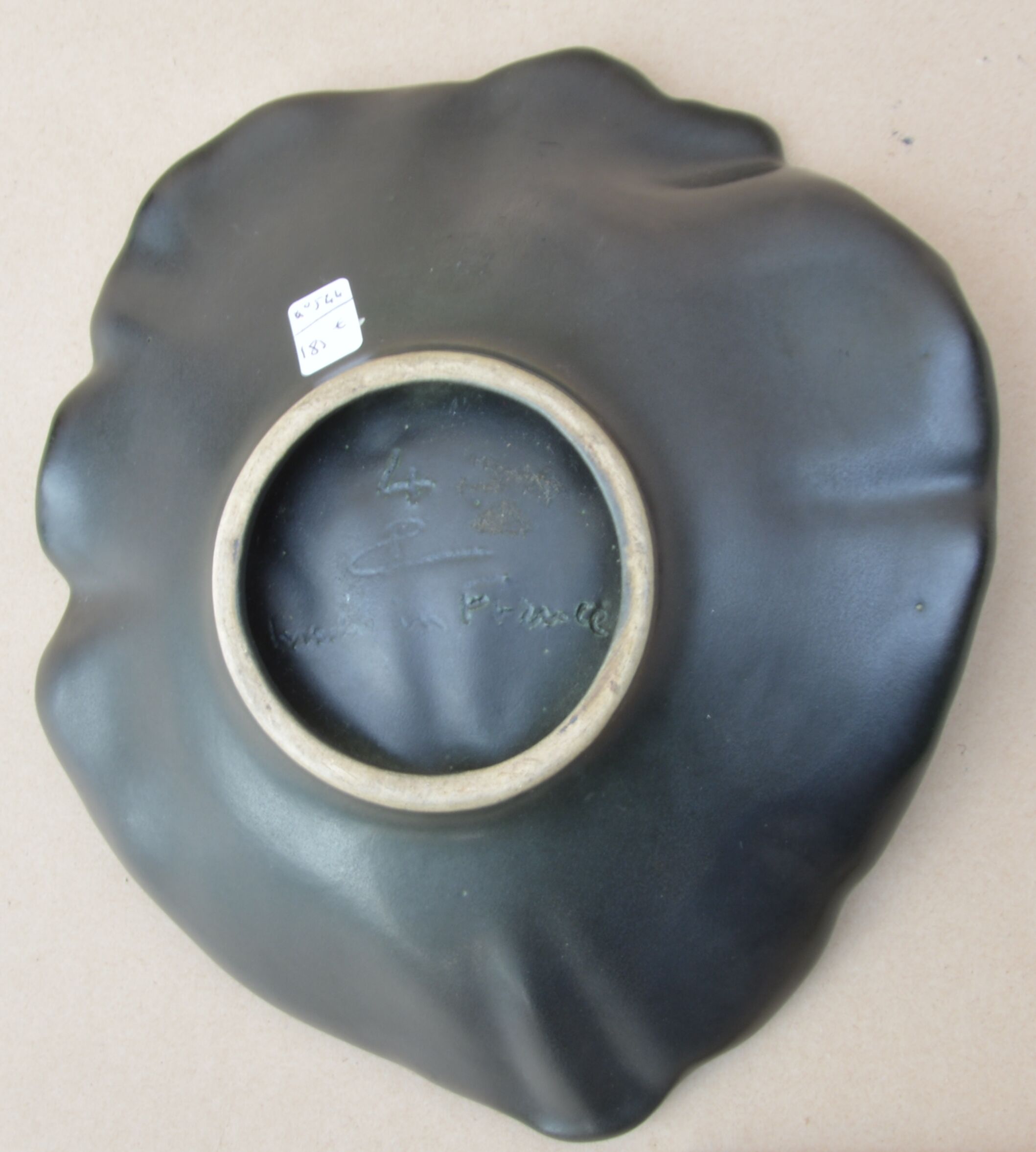 Turquoise pearl cup by Pol Chambost (1906-1983)