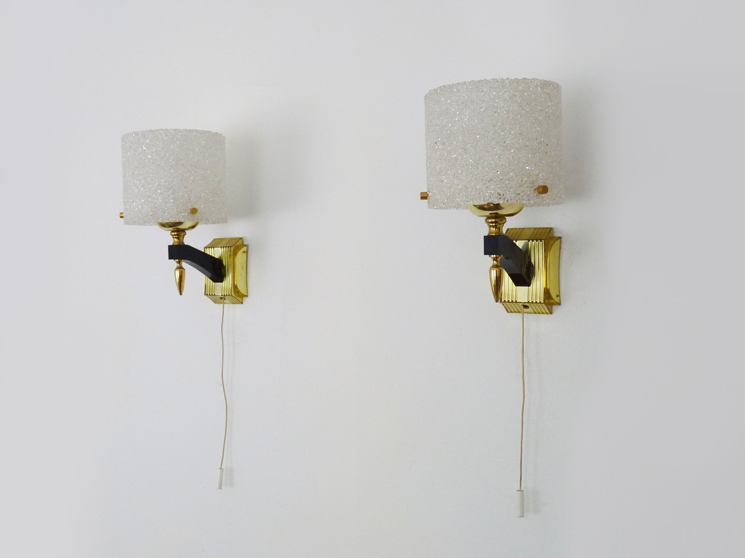 Pair of minimalist vintage wall lamps 50/60