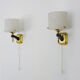 Pair of minimalist vintage wall lamps 50/60