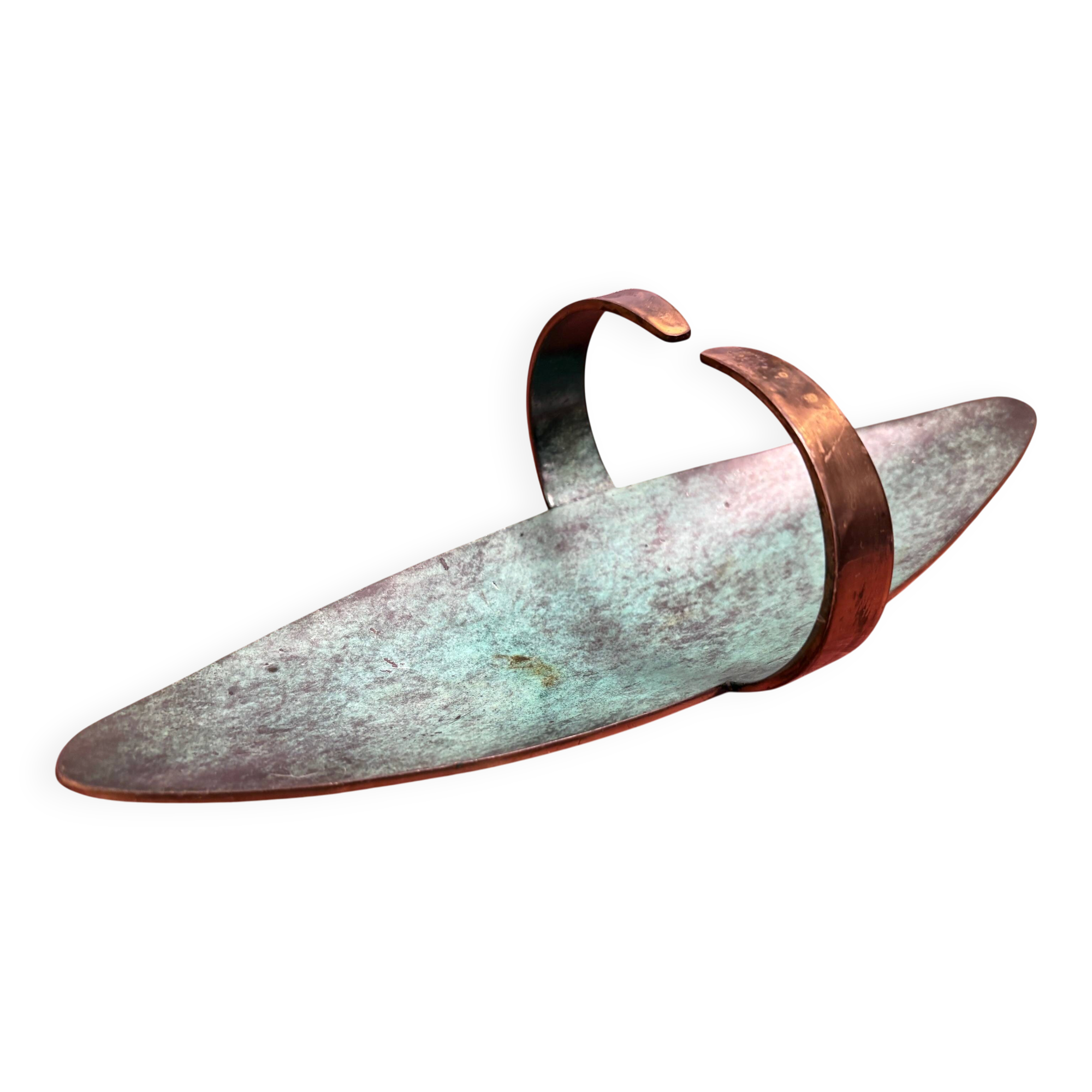 Bronze bowl by Maurice Ascalon, Pal-Bell, Israel, 1950s