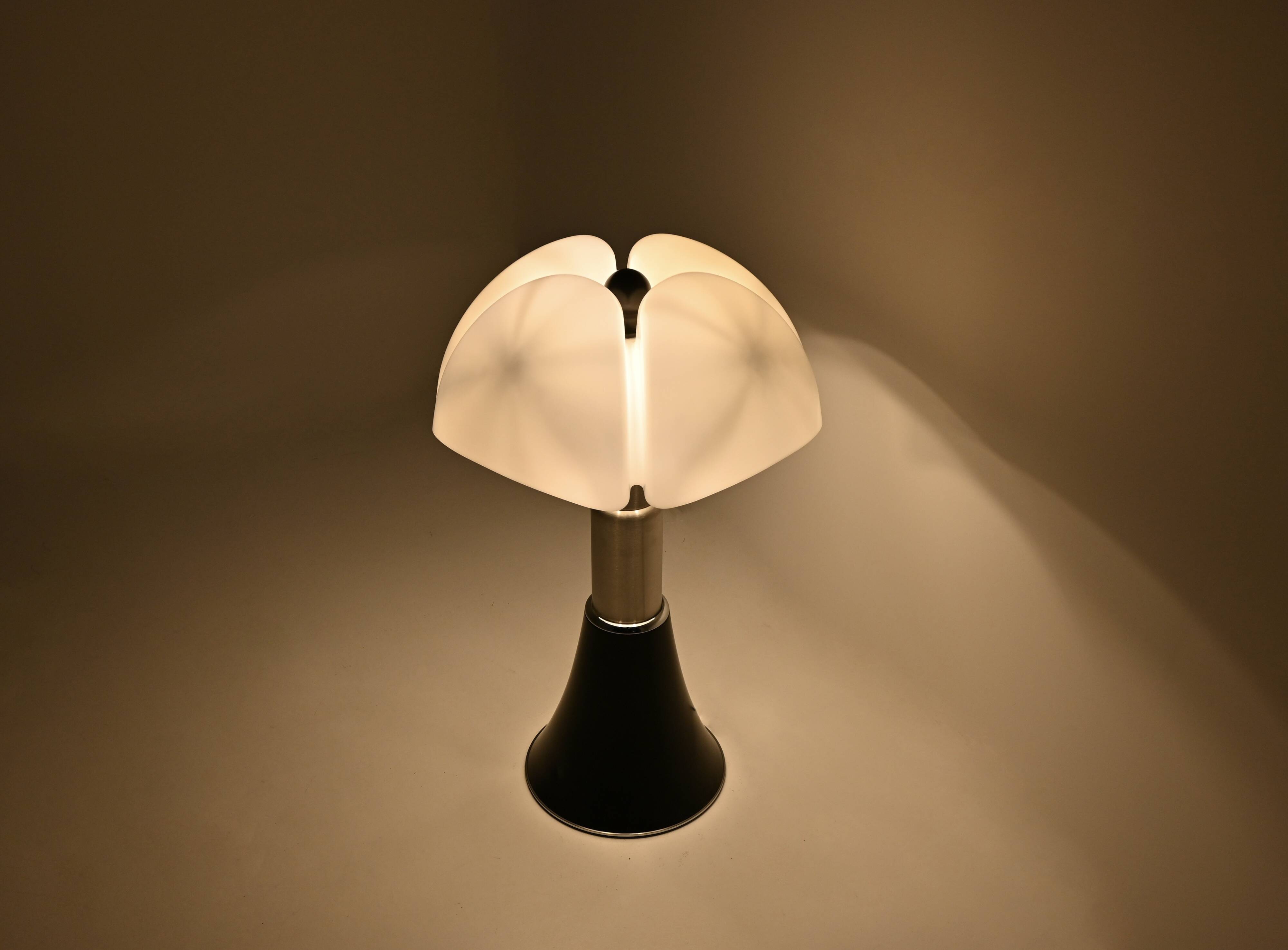 Black Pipistrello lamp by Gae Aulenti for Martinelli Luce, 1960s