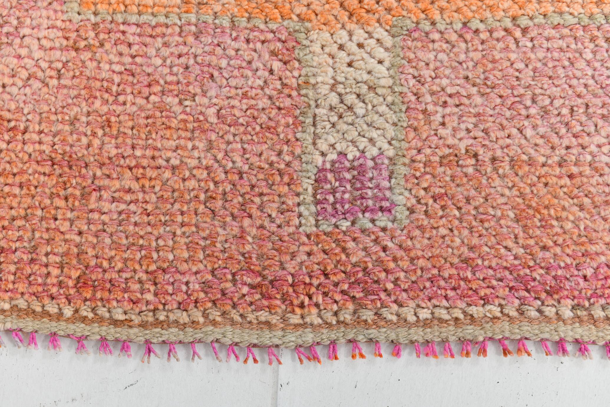 Pink Orange Turkish Runner Rug 87x316Cm SK 23422