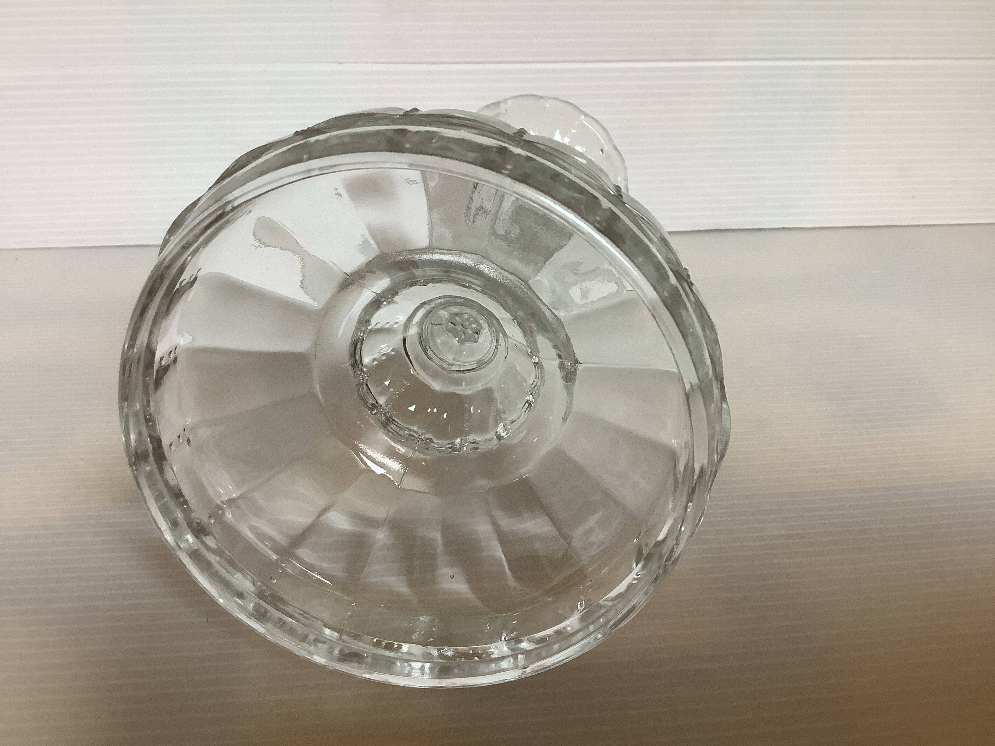 Bougeoir verre moulé