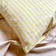 Cushion in striped yellow cotton canvas - 40 cm