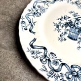 Longchamp ironstone dinner plate, "Ribbons" service