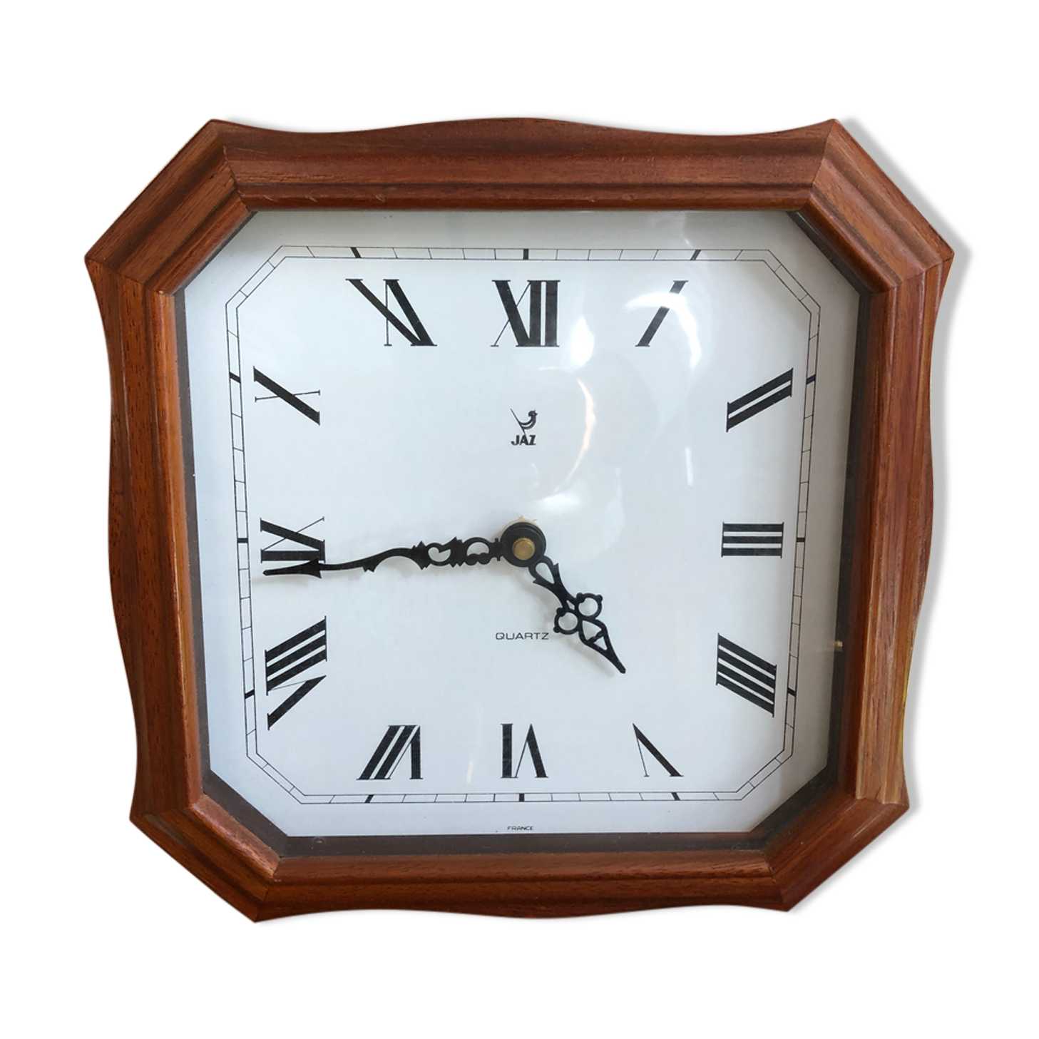 Old clock clock jaz quartz contour wood vintage