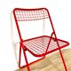 Chaise pliante metal rouge ikea vintage