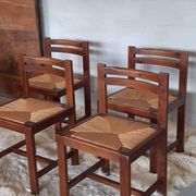 4 straw chairs.