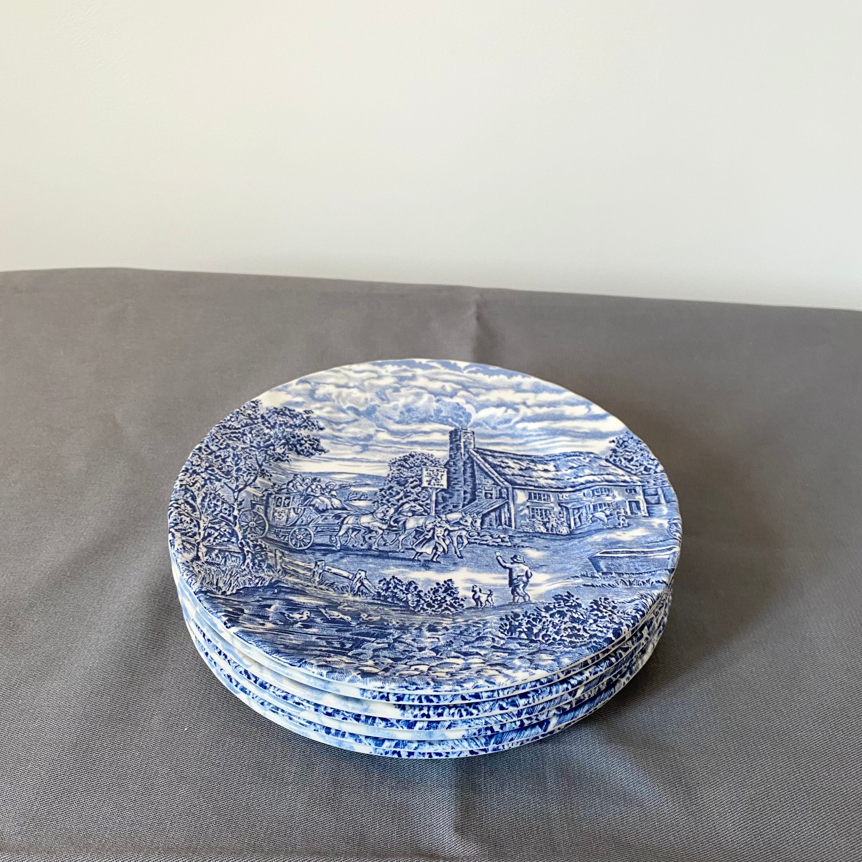 English dessert plates