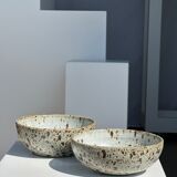 Duo of speckled ceramic bowls