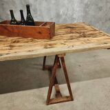 Antique trestle table XXL garden table 89 x 308 cm
