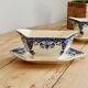 Antique ironstone sauceboat Longchamp model Rouen 19th century