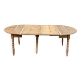 Louis Philippe XVIII century extendable round dining table, renovated, 200cm