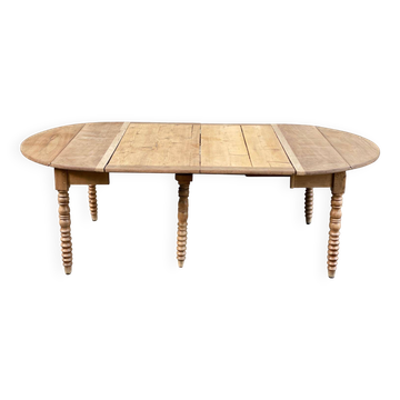 Louis Philippe XVIII century extendable round dining table, renovated, 200cm