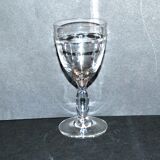 Set of 6 vintage stemmed glasses in glass cut with drops 11.5cm