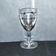 Set of 6 vintage stemmed glasses in glass cut with drops 11.5cm