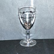 Set of 6 vintage stemmed glasses in glass cut with drops 11.5cm