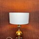 VINTAGE 1970 LARGE FORMAT LAMP CHROME BASE 1 BRUSHED ALUMINIUM BALL DO