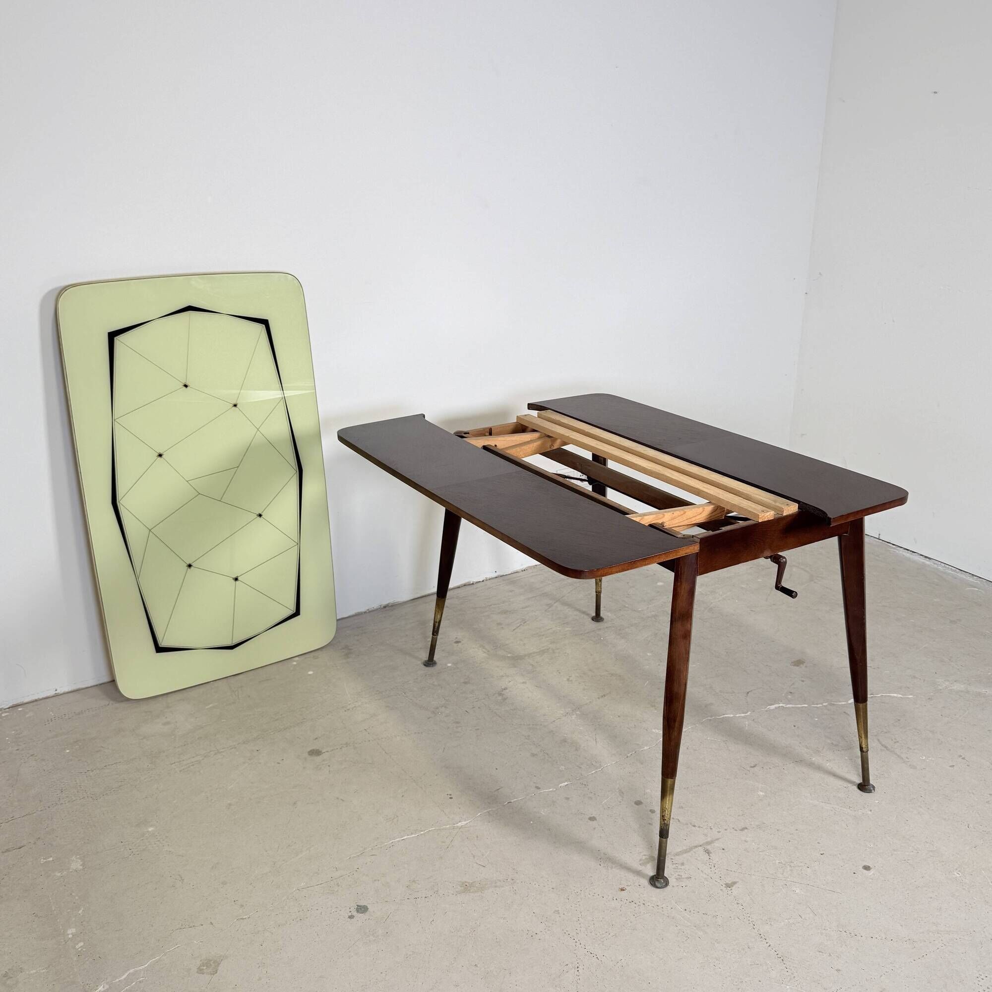 Mid-Century Height-Adjustable 'Kurbeltisch' Dining & Coffee Table – 1950s