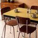 Paire de chaises en formica motif bois foncé, années 60
