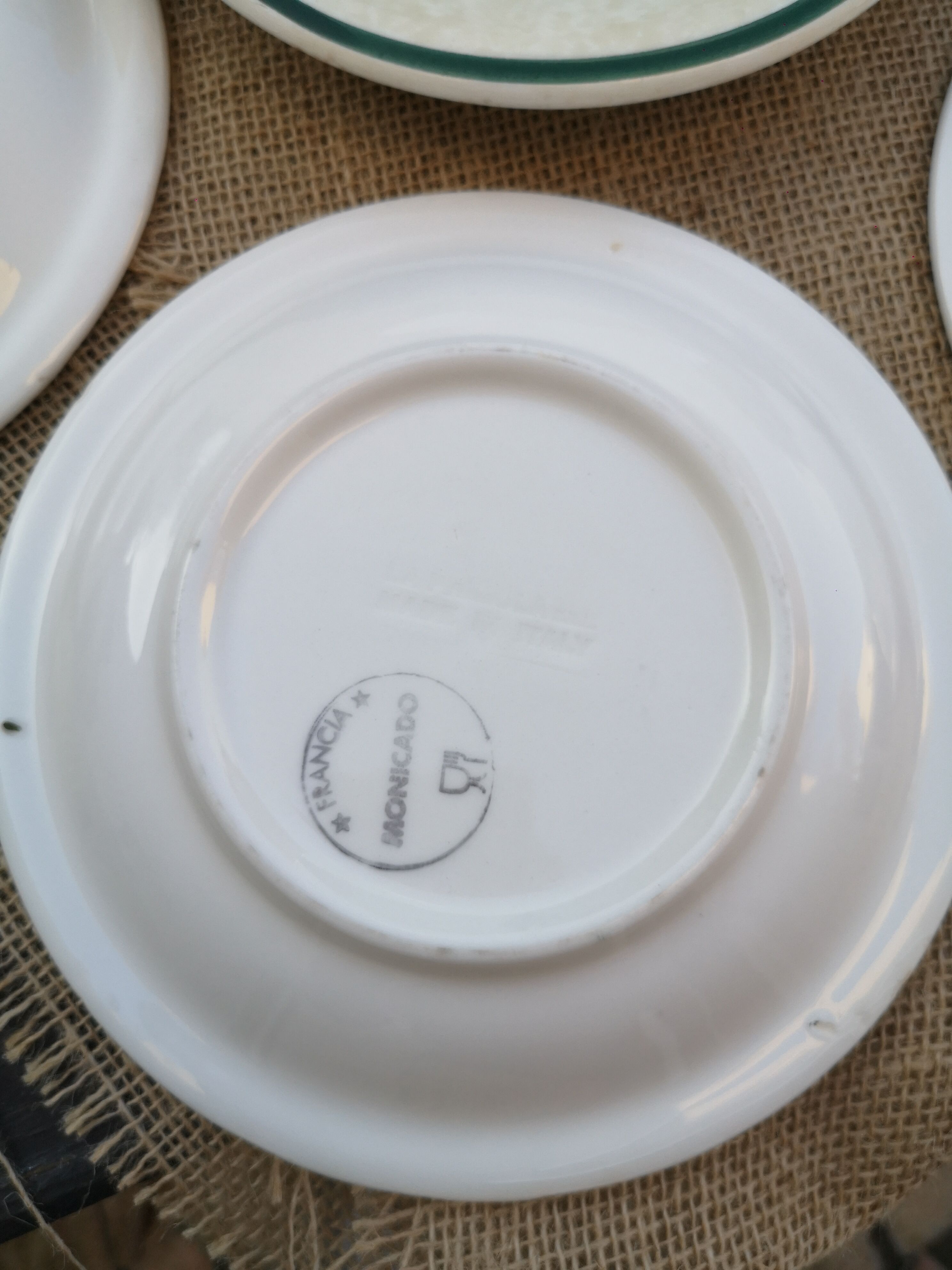 Set of small ceramic plates