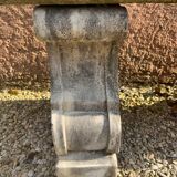 Stone garden bench