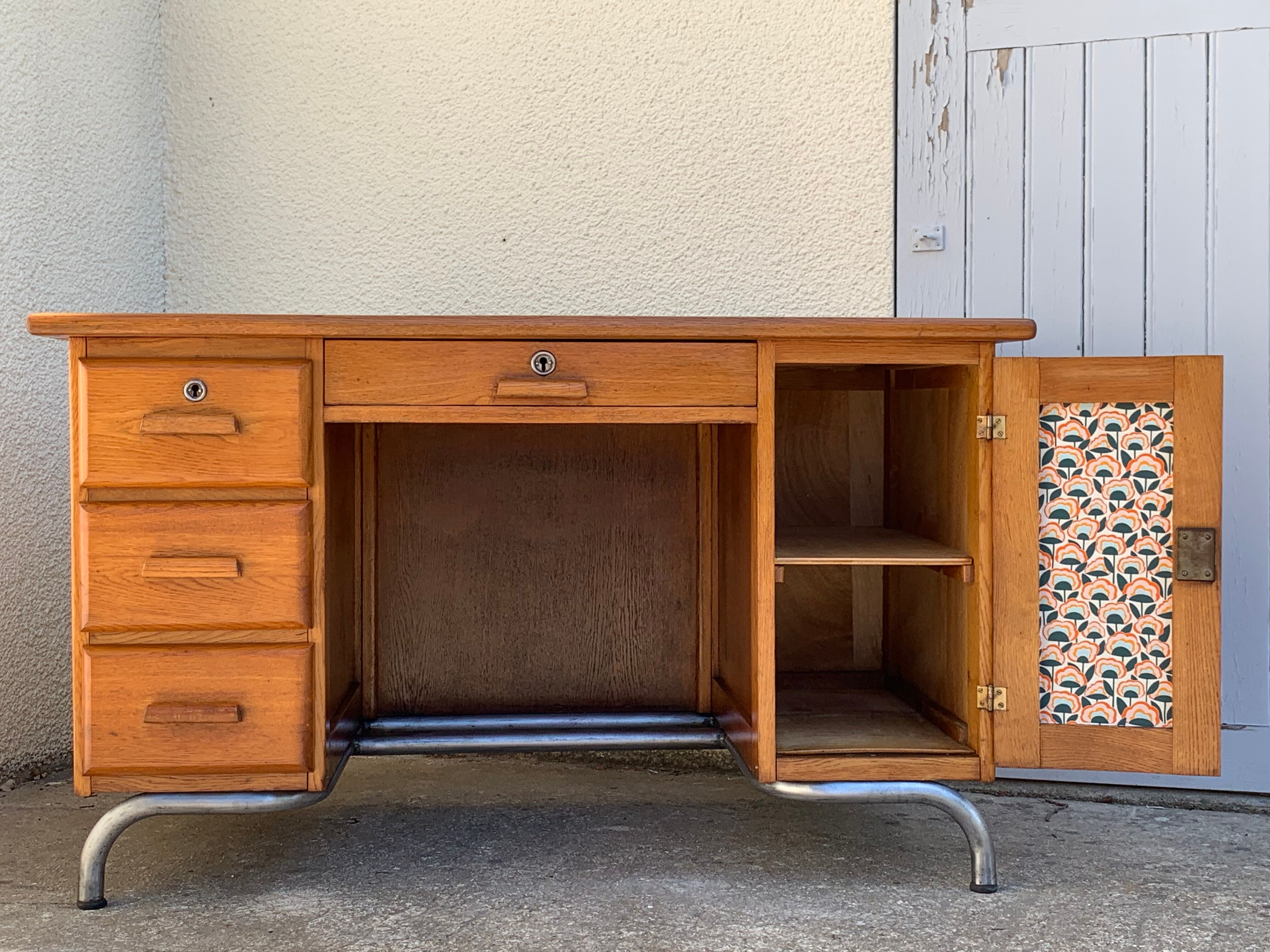 Office schoolmaster 1950 solid oak