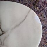 Nesting tables in white marble and bronze