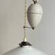 Antique opaline suspension, raised and lowered