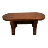 Low milking stool in waxed wood