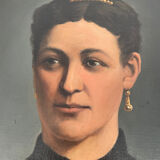 Oil painting on canvas, portrait of a woman.