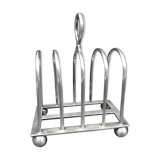 Silver metal toast carrier - circa 1940