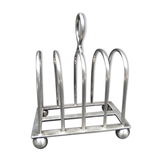 Silver metal toast carrier - circa 1940