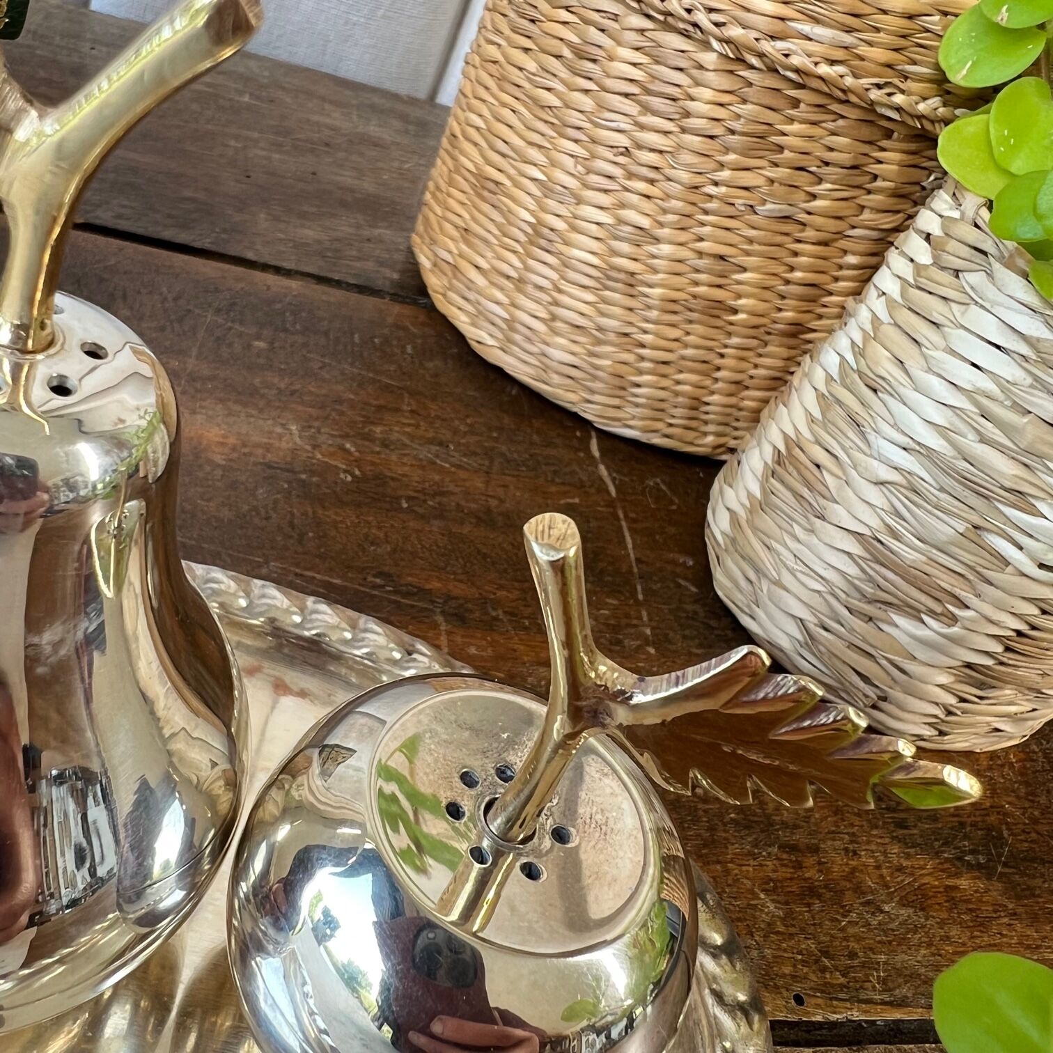 Apple & pear salt and pepper shaker