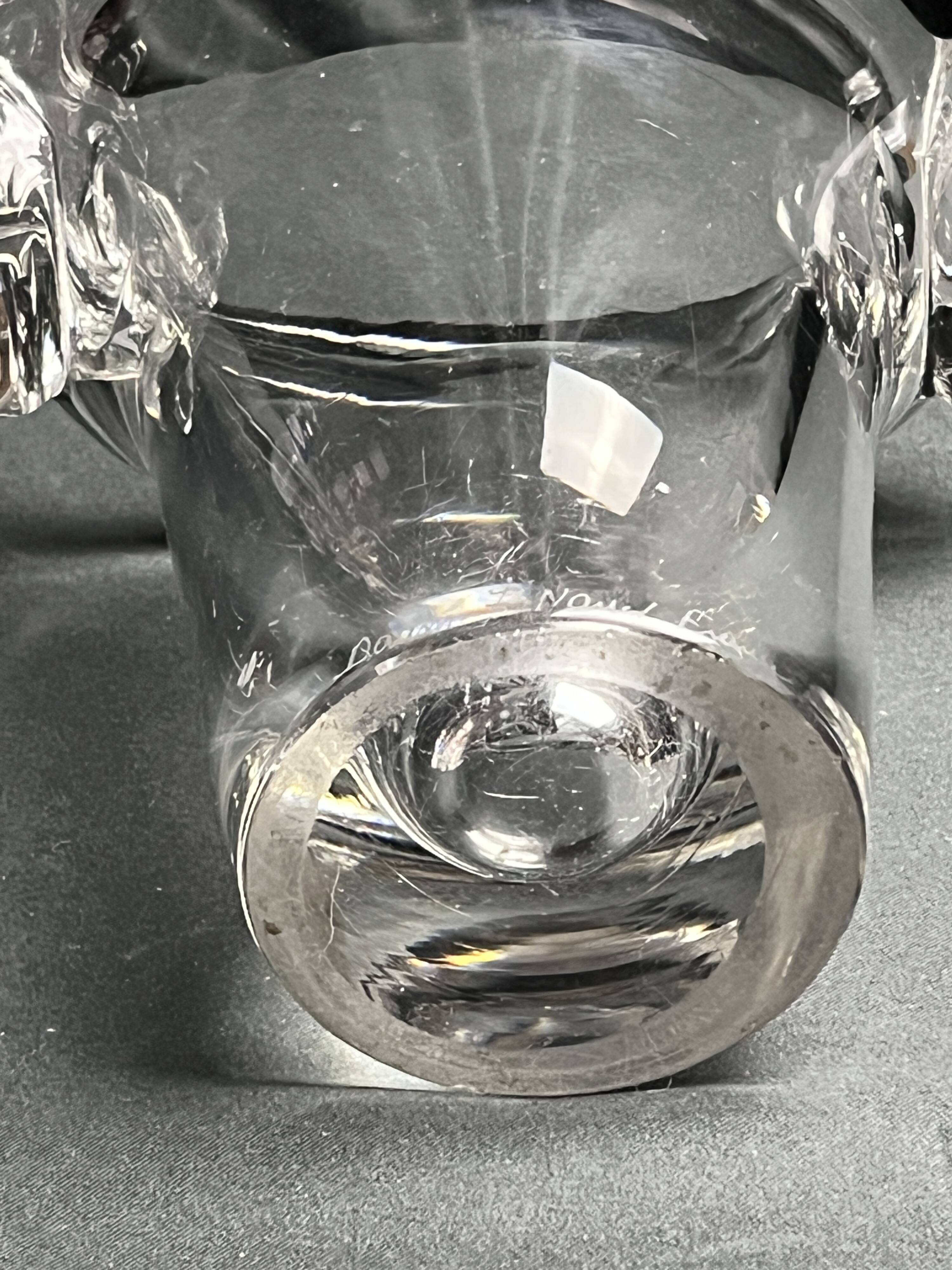 Daum, crystal vase with coiled sockets circa 1970