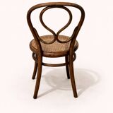 Set of three vintage bentwood bistro chairs – Cane seat – Mismatched