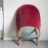 Toad silk velvet armchair