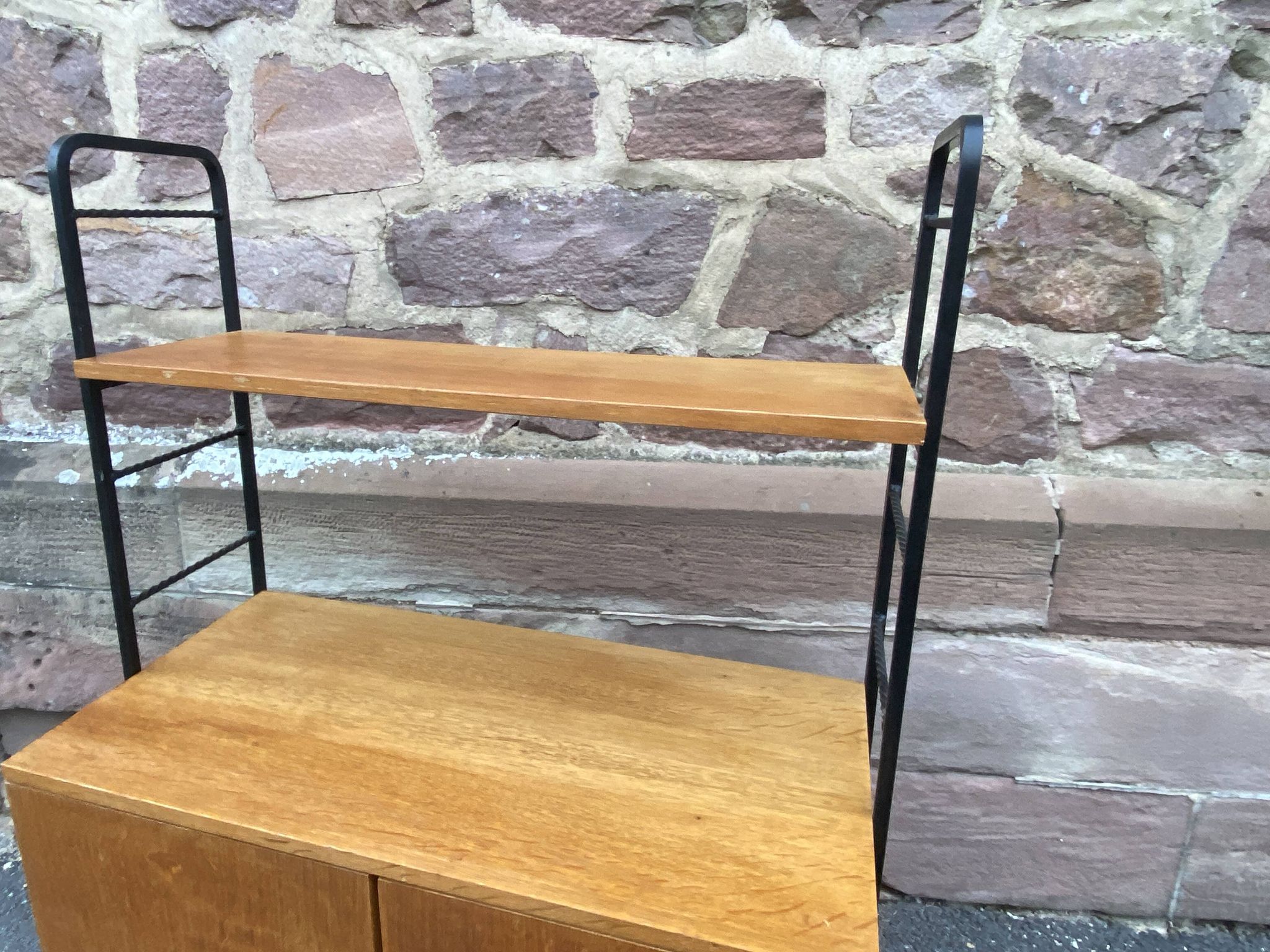 Vintage Scandinavian bookcase from the 1960s, ladder-style furniture