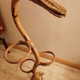 Plant holder bamboo rattan snake vintage