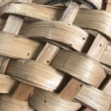 Braided wooden basket