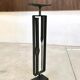 Sculptural brutalist candleholder in wrought iron, GDR / Germany, 1960s
