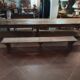 Country bench made of fir